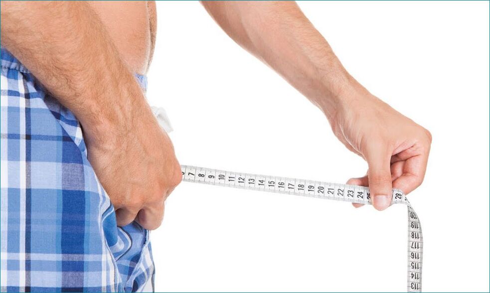 Measuring the length of the penis after enlargement